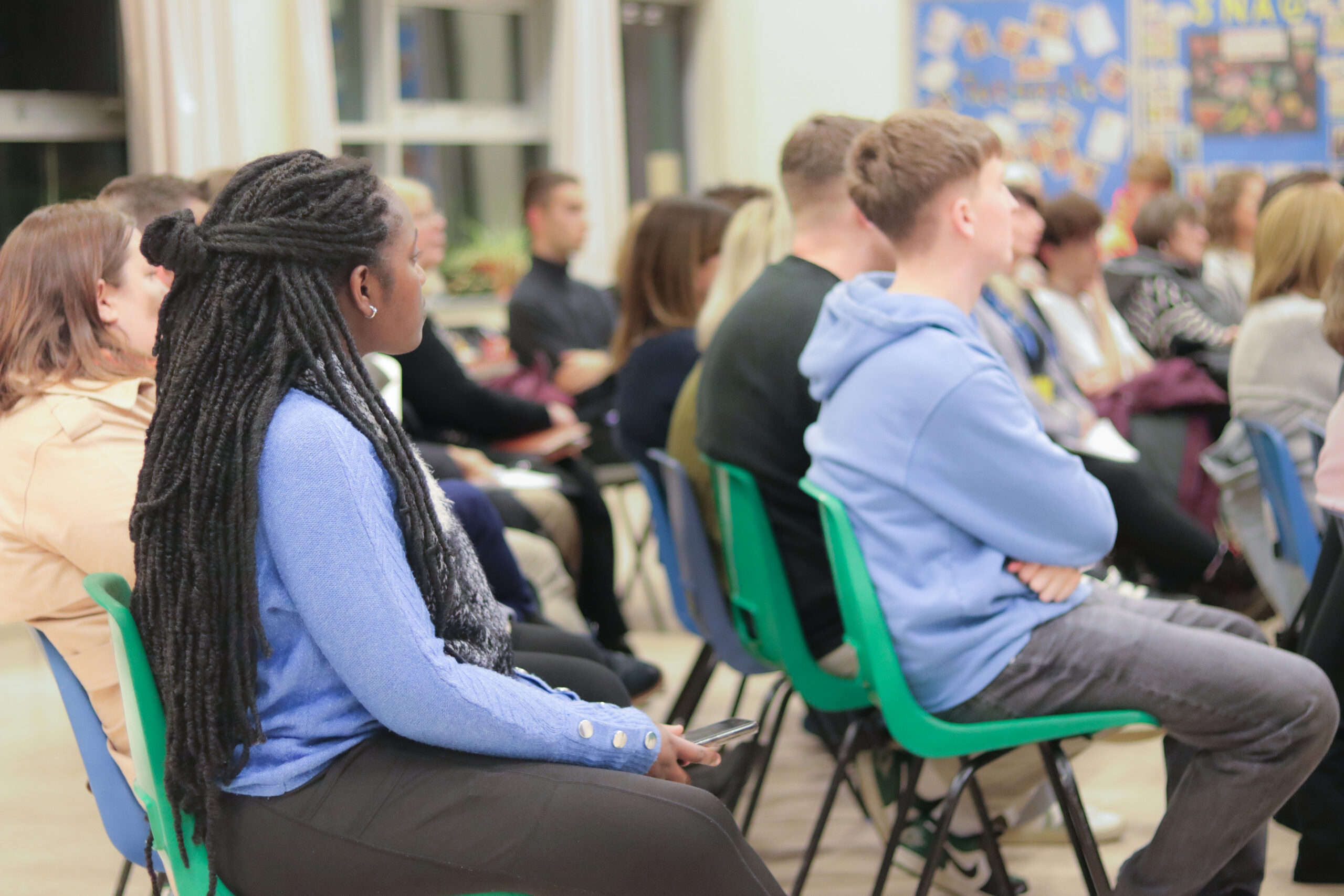 Young people attending the launch of NextGenArden, a charity helping young people in the Arden estate, Glasgow.
