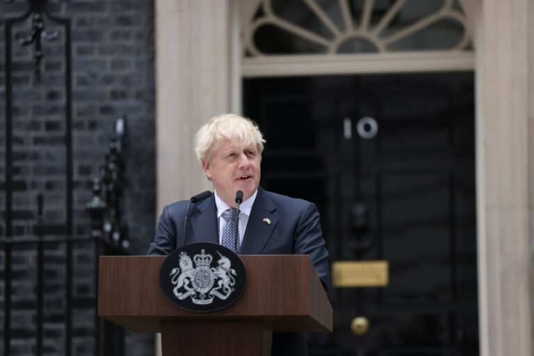 Boris Johnson, Prime Minister of the UK, outside 10 Downing Street